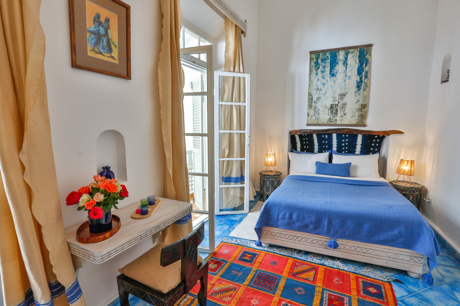 Chems bleu riad hotel essaouira Chambre Bleue